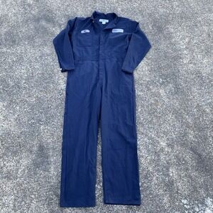 Cintas Mens RG 42 Navy Blue Utility Workwear Uniform Costume Jumpsuit Coveralls